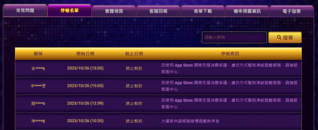 金好運娛樂城停權名單