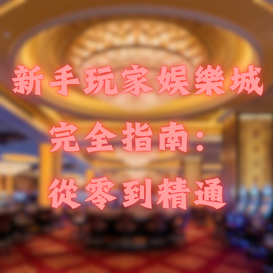 新手玩家的娛樂城完全指南：從零到精通