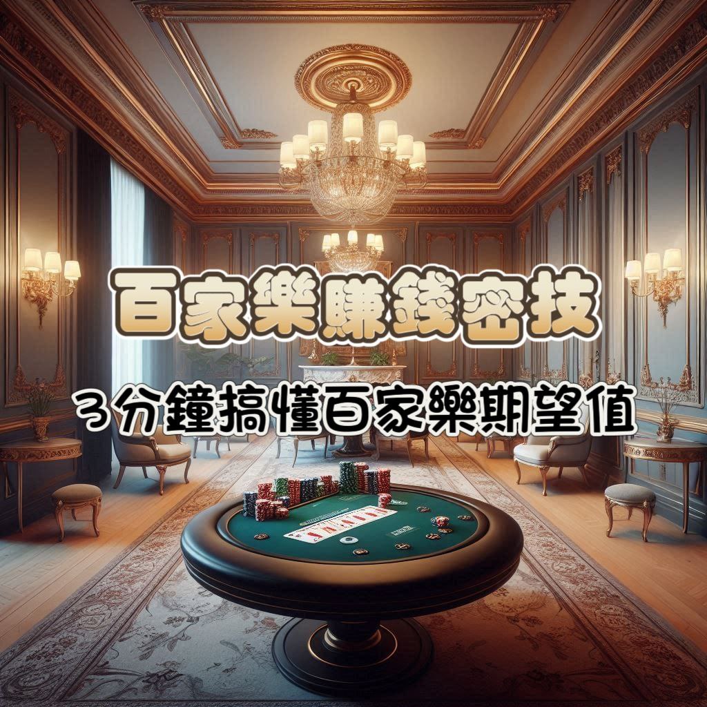百家樂賺錢密技？3分鐘搞懂期望值，讓你不再當冤大頭！