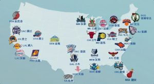 NBA 球隊分布